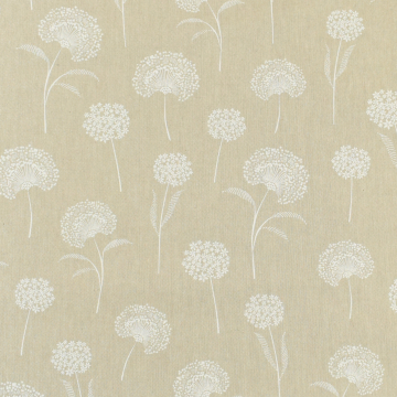 Tissu déco semi panama graines de pissenlit Dandelions, naturel