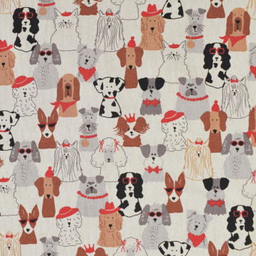 Dekostoff Halbpanama Hunde