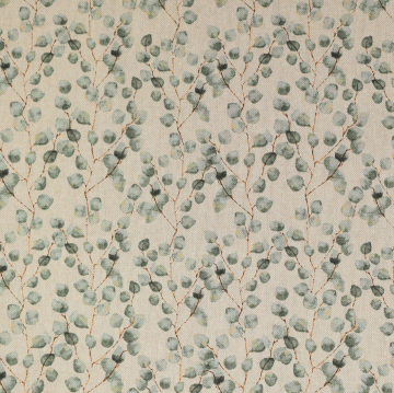 Tissu déco semi panama petits eucalyptus Little Eucalyptus, naturelle