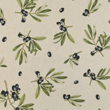 Decoratiestof half panama olijftakken
