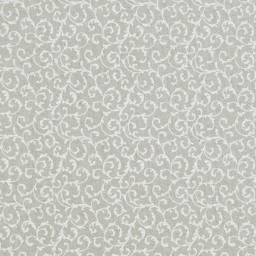 Decoratiestof half panama Tendrils, lichtgrijs