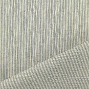 Jacquard Stripe Textured Poly Wool Dress Fabric Per Metre Grey & Cream 
