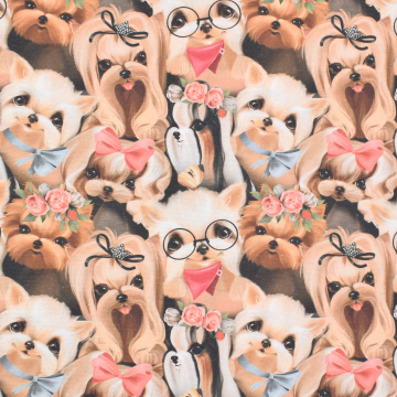 Dekostoff Ottoman Crazy Dogs