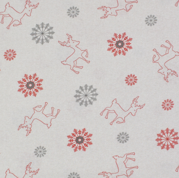 Dekostoff Ottoman Winter Reindeer, beige