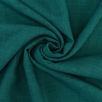 Tissu déco panama, bleu pétrole chiné