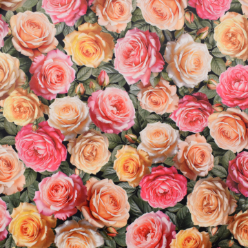 Dekostoff Samt Romantic Rose, multicolor