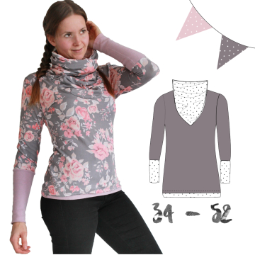 E-Book AnniNanni Damen Tollkragenshirt, Duits