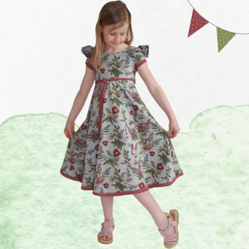 Patron robe enfant pdf Frühlingskleid AnniNanni, en allemand