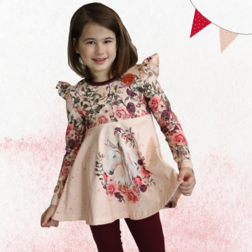 Patron tunique manches longues enfant pdf Frühlingsshirt AnniNanni, en allemand