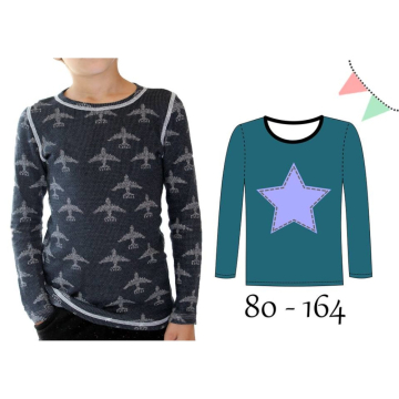 E-Book AnniNanni Langarmshirt Kinder Schnitt 1, duits
