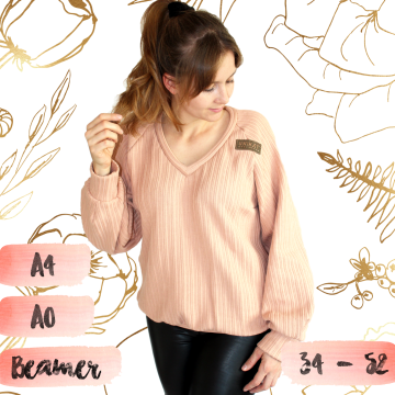 E-Book AnniNanni Loosefit Damen Raglanpulli, duits
