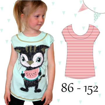 Patron top enfant pdf Sommermädchen AnniNanni, en allemand