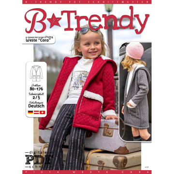 Patron veste enfant pdf Cora P1074 B-Trendy, en français