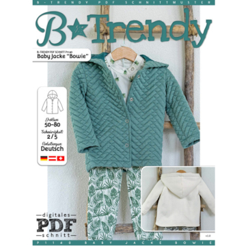 Patron veste bébé pdf Bowie P1140 B-Trendy, en français