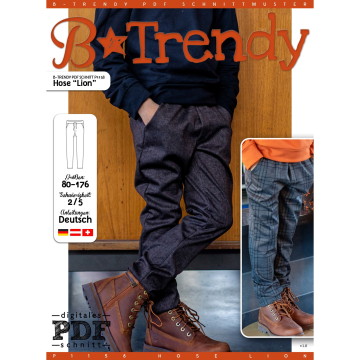 Patron pantalon enfant pdf Lion P1158 B-Trendy, en français