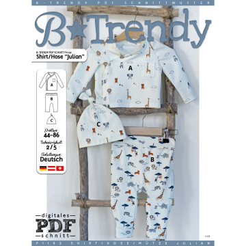 Patron pantalon / haut bébé pdf Julian P1192 B-Trendy, en français