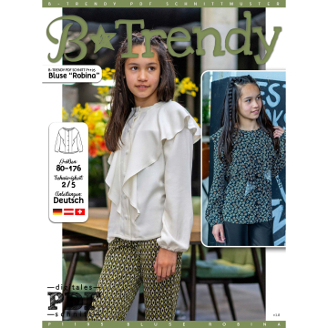 Patron blouse enfant pdf Robina P1195 B-Trendy, en français