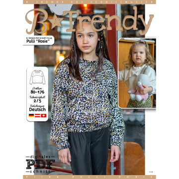 Patron sweat-shirt enfant pdf Rosie P1196 B-Trendy, en français