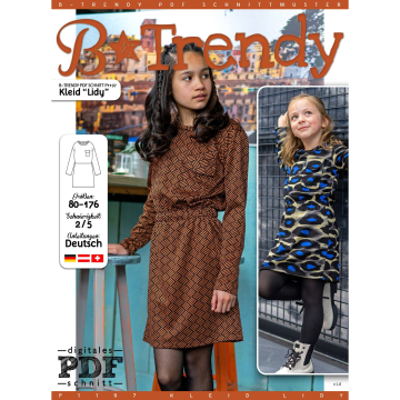 Patron robe enfant pdf Lidy P1197 B-Trendy, en français