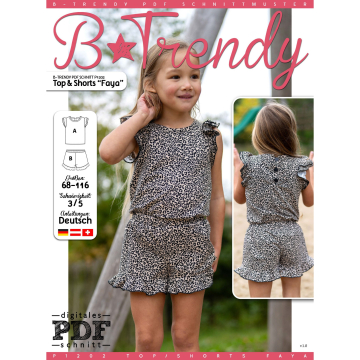 E-Book B-Trendy P1202 Faya Top & Shorts Kids