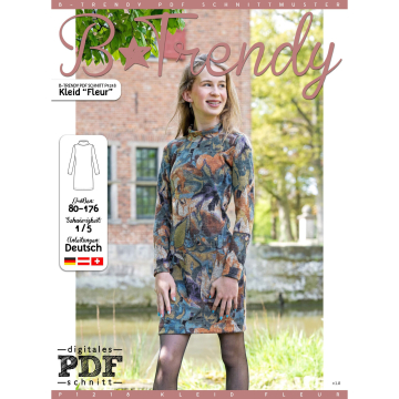 Patron robe enfant pdf Fleur P1218 B-Trendy, en français