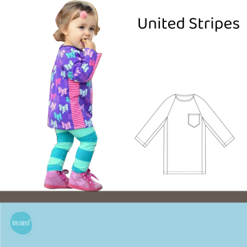 Patron t-shirt enfant pdf United Stripes Berlinerie, en allemand
