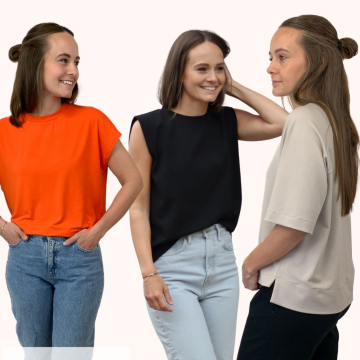 Patron basic-shirt l'été femme Bundle top Resa, Sonni, Basic Shirt pdf Resa CreaResa, en allemand