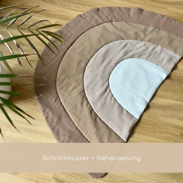 Patron tapis d’éveil bébé Arc en ciel pdf DIY Hunger, en allemand
