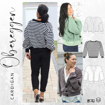 Patron cardigan femme pdf Obereggen drei eM's, en allemand