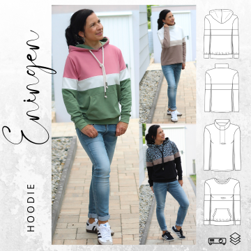 E-book drei eM's Hoodie Eningen, Duits