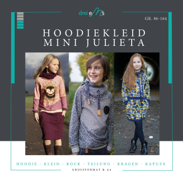 E-Book drei eM's mini JULIETA Hoodie/Hoodiekleid
