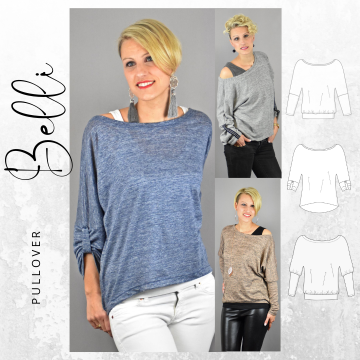 Patron pullover femme pdf Belli drei eM's, en allemand