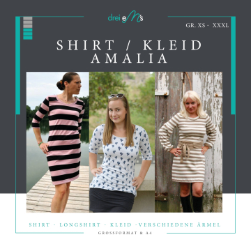 E-book drei eM's Shirt/jurk Amalia, Duits