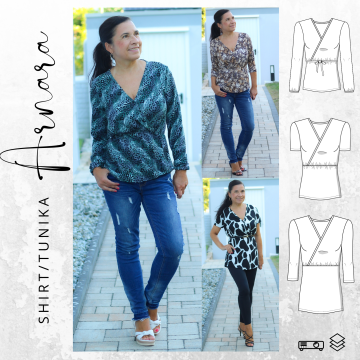 E-Book drei eM's Shirt/Tunika Arnara Damen