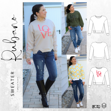 E-book drei eM's Sweater Rubano, Duits