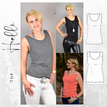 Patron top femme pdf Helli drei eM's, en allemand