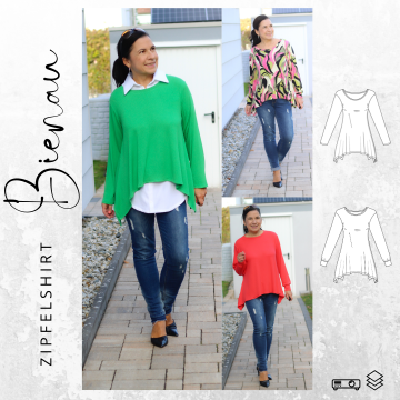 E-book drei eM's Zipfelshirt Bienau, Duits