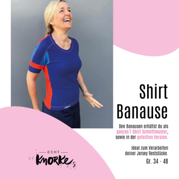 Patron t-shirt femme pdf Banause Echt Knorke, en allemand