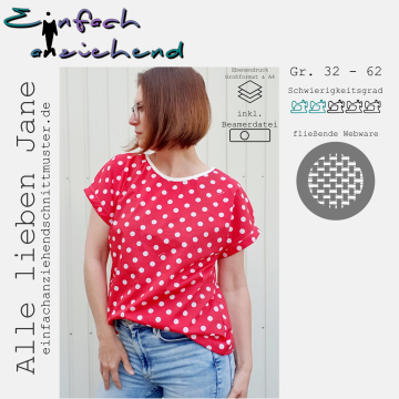 E-Book Einfach anziehend Blusenshirt Alle lieben Jane, Duits
