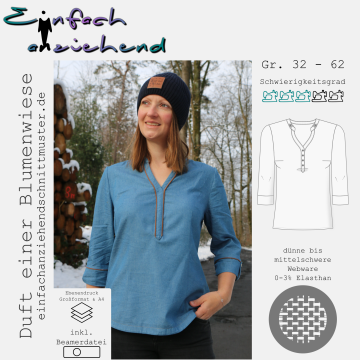 E-book Einfach anziehend, dames blouse Duft einer Blumenwiese, Duits