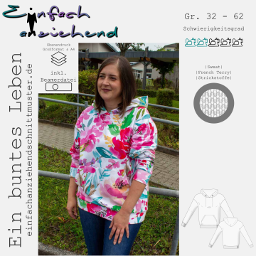 E-book Einfach anziehend Dames Hoodie Ein buntes Leben, Duits