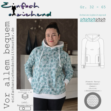E-book Einfach anziehend Dames Hoodie Vor allem bequem, Duits