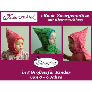 Patron bonnet de lutin enfant pdf Elsterglück, en allemand
