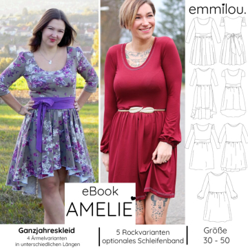 Ebook patron robe femme Amelie Emmilou, en allemand