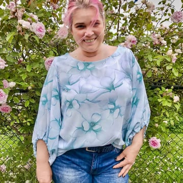 E-book Erbsünde Damen Bluse Petunia, Duits