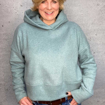 E-Book Erbsünde dames korte sweater Salvia, Duits