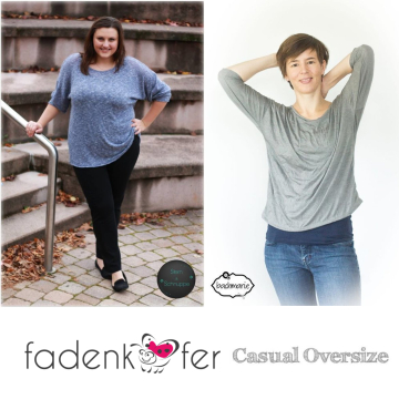 Patron t-shirt femme pdf Oversize Fadenkäfer, en français