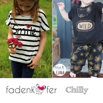 Patron t-shirt enfant pdf Chilly Fadenkäfer, en français