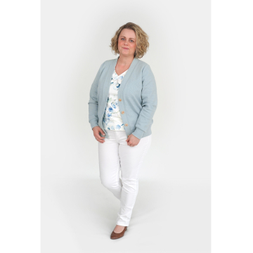 Patron cardigan femme pdf Karo Fadenkäfer, en allemand