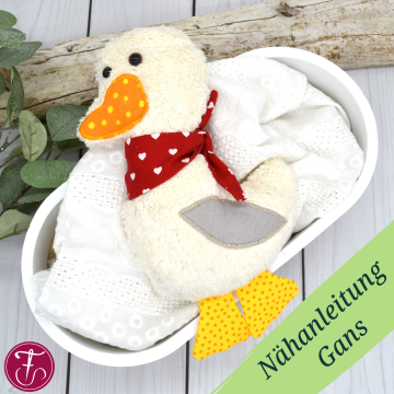 Patron peluche oie pdf Gans Giesela Fadenstark, en allemand